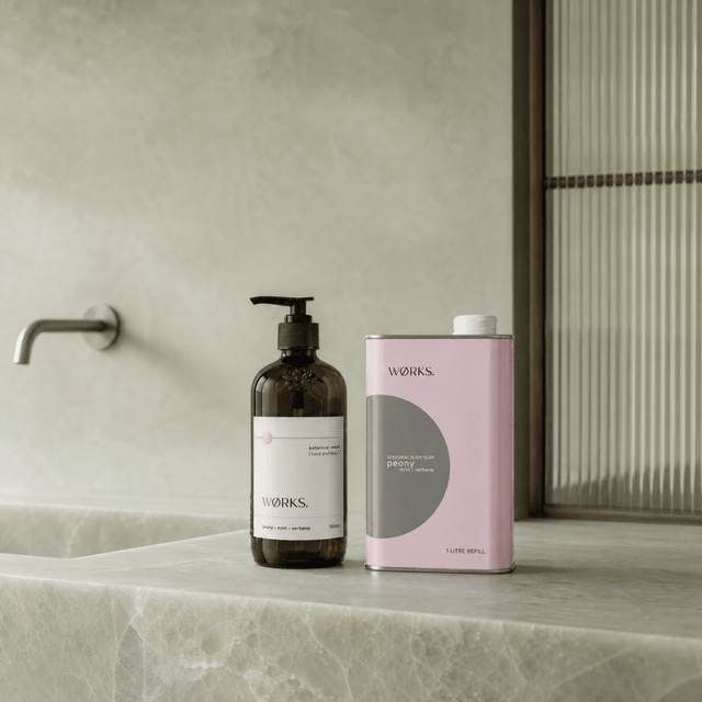Bundle: Peony Hand & Body Wash 500ml + 1L Refill