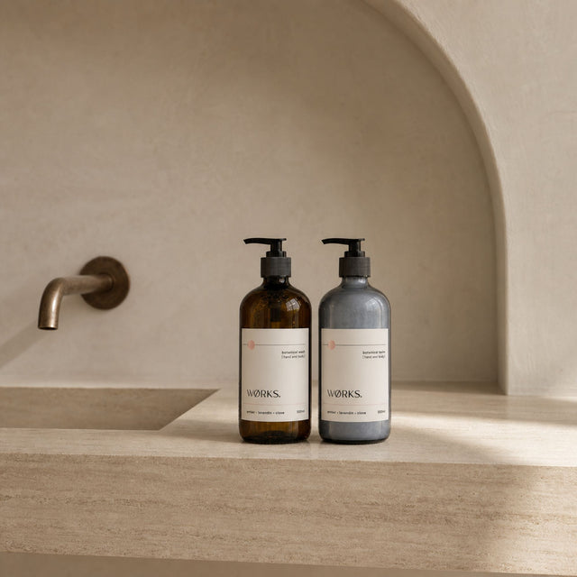 WØRKS Amber scent collection — warm, lavandin and clove