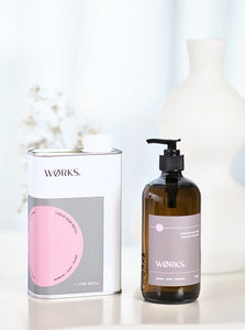 Bundle: Peony Body Soap 500ml + 1L Refill - WØRKS - bundle-peony-body-soap-500ml-1l-refill - Peony, Mint, Verbena