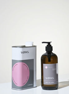 Bundle: Peony Body Soap 500ml + 1L Refill - WØRKS - bundle-peony-body-soap-500ml-1l-refill - Peony, Mint, Verbena