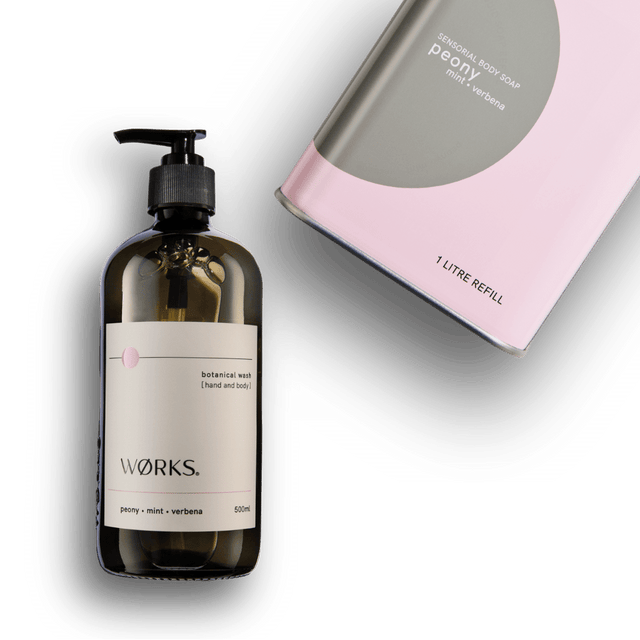 Bundle: Peony Hand & Body Wash 500ml + 1L Refill