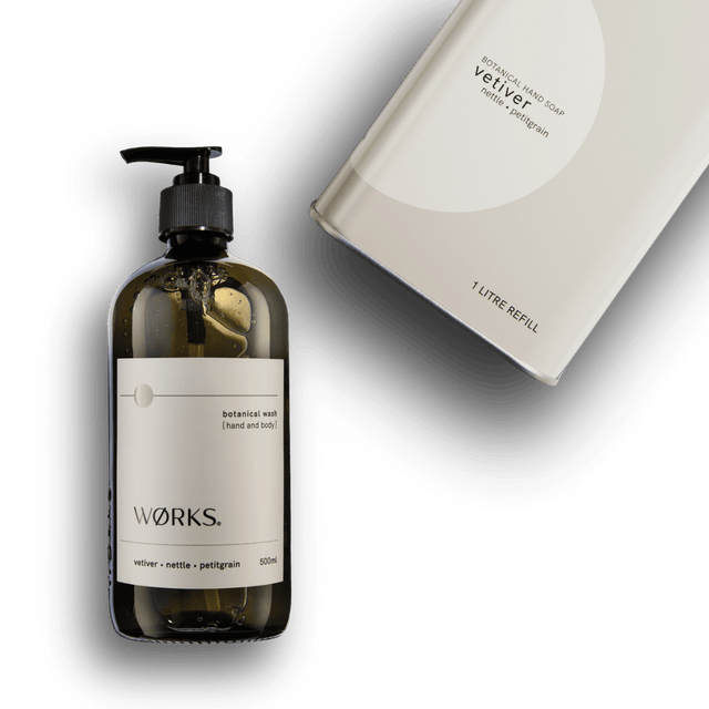 Bundle: Vetiver Hand & Body Wash 500ml + 1L Refill