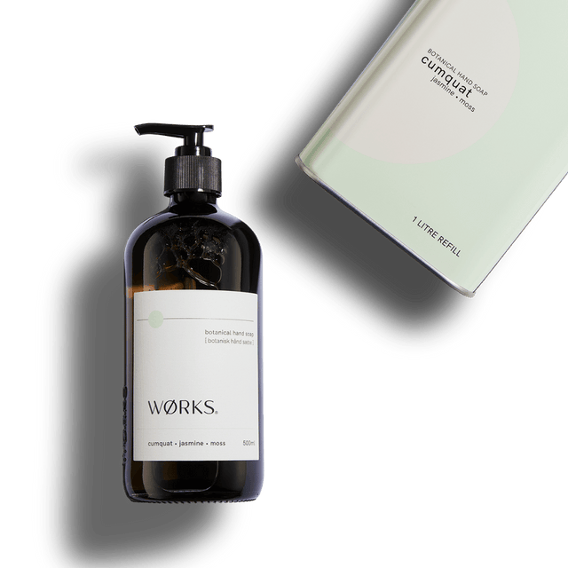 WØRKS Cumquat Soap and Refill Bundle – natural Australian hand care set
