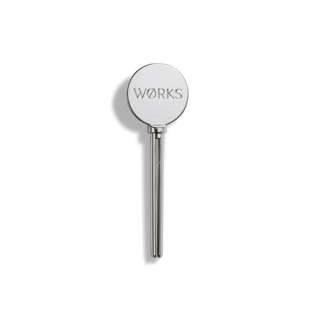 WØRKS Aluminium Tube Key – reusable key for hand cream and body balm tubes, sustainable bathroom accessory