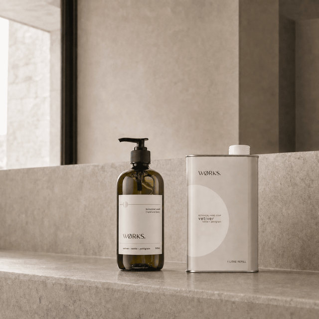 Bundle: Vetiver Hand & Body Wash 500ml + 1L Refill